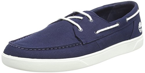 Timberland Bayham Canvas Mocasines, Mocasines Hombre, Azul (Black Iris Canvas 019), 41.5 EU