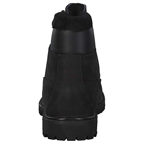 Timberland Botas de mujer 6in Premium Shearling, color Negro, talla 37 EU