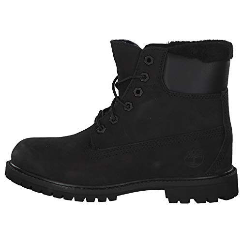 Timberland Botas de mujer 6in Premium Shearling, color Negro, talla 37 EU