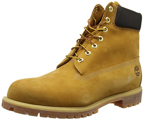 Timberland - Botas prémium resistentes al agua de 15 cm para mujer, Marrón (Jaune Wheat Nubuck), 44 EU