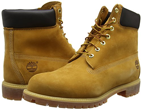 Timberland - Botas prémium resistentes al agua de 15 cm para mujer, Marrón (Jaune Wheat Nubuck), 44 EU