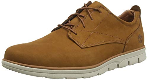 Timberland Bradstreet Plain Toe Sensorflex, Zapatos de Cordones Oxford Hombre, Marrón Rust Nubuck, 42 EU