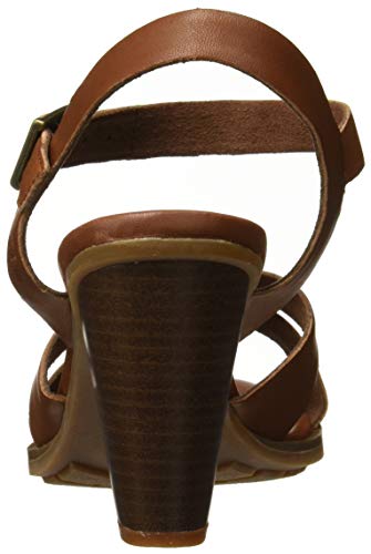 Timberland Derby Heights, Sandalia con Pulsera Mujer, Marrón MD Brown Full Grain, 37.5 EU