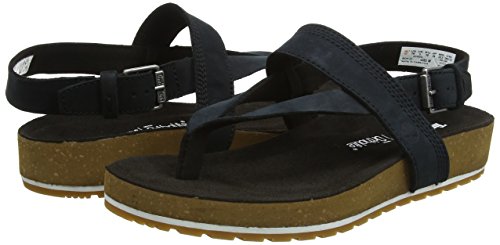 Timberland Malibu Waves Thong, Sandalias Mujer, Negro Black Nubuck, 38 EU