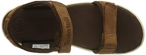 Timberland Nubble Leather 2 Strap (Junior), Sandalias de Punta Descubierta Unisex Adulto, Marrón Medium Brown Nubuck, 40 EU
