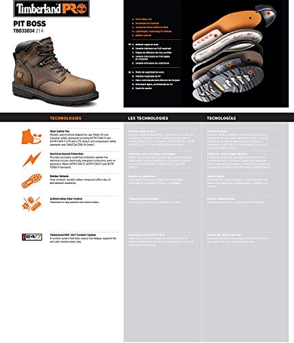 Timberland PRO Men's Pitboss 6" Soft-Toe Boot,Brown,9 M