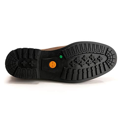 Timberland Stormbucks Plain Toe, Zapatos de Cordones Oxford Hombre, Marrón Dark Brown Nubuck, 42 EU