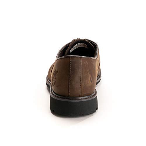Timberland Stormbucks Plain Toe, Zapatos de Cordones Oxford Hombre, Marrón Dark Brown Nubuck, 42 EU