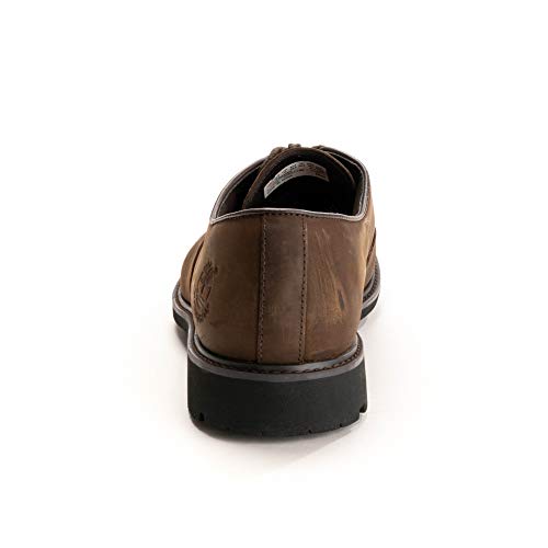 Timberland Stormbucks Plain Toe, Zapatos de Cordones Oxford Hombre, Marrón Dark Brown Nubuck, 44.5 EU