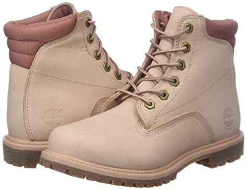 Timberland Waterville 6-Inch Basic Waterproof, Botas Chukka Mujer, Rosa Light Pink Nubuck, 37 EU