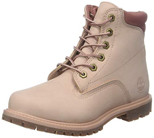 Timberland Waterville 6-Inch Basic Waterproof, Botas Chukka Mujer, Rosa Light Pink Nubuck, 37 EU