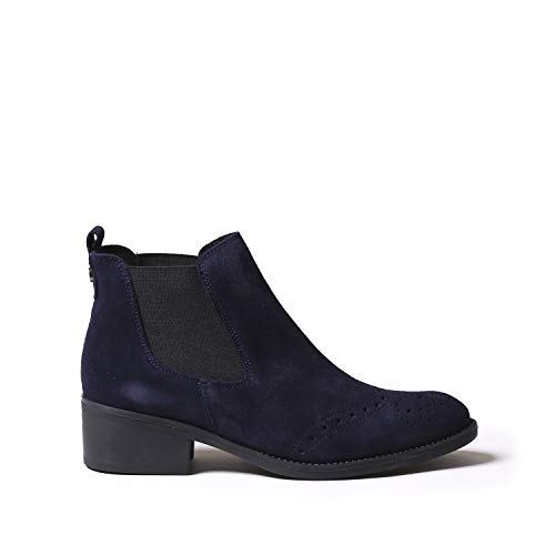 TIVAT-SY - Marino, 36EU - Botín de Mujer Hecha en Serraje.