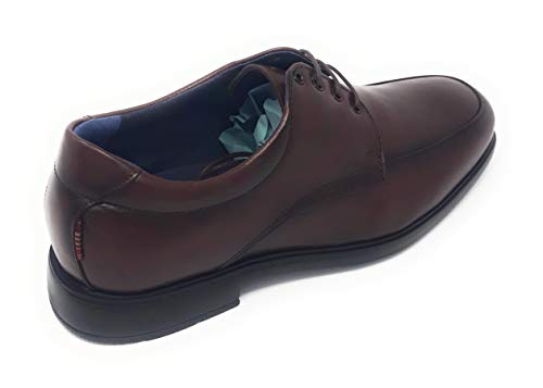 TOLINO A7711 Senator Marron, Zapato de Cordones para Hombre de Piel,Forro traspirable, Suela xlight. Ancho Especial. Muy cómodos. (43 EU, Marron)