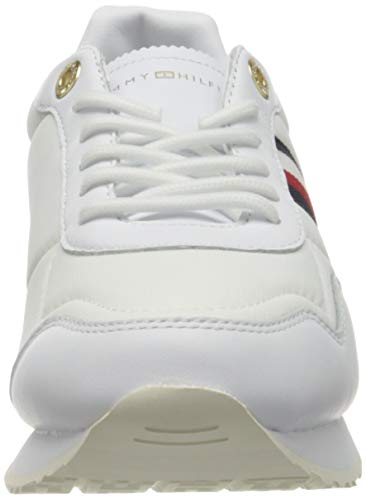 Tommy Hilfiger City Runner, CORREDERA DE Ciudad Casual Mujer, Blanco (White), 36 EU