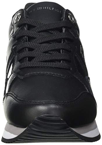 Tommy Hilfiger City, TH Interlock Ciudad Sneaker Mujer, Negro, 38.5 EU