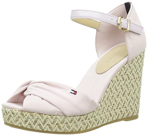 Tommy Hilfiger E1285LENA 3D, Sandalias con cua Tipo Alpargatas Mujer, Rosa Pale Lilac 768, 36 EU