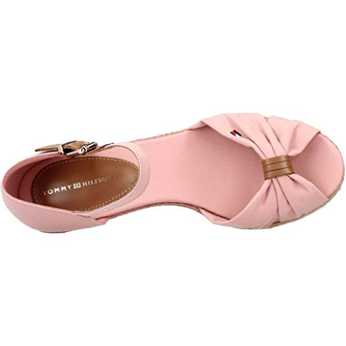 Tommy Hilfiger Elba 66D, Sandalias con cuña Tipo Alpargatas Mujer, Rosa Relajante, 38 EU