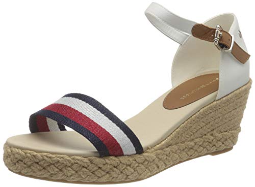 Tommy Hilfiger Elba 79D, Sandalias con cua Tipo Alpargatas Mujer, Crudo, 37 EU