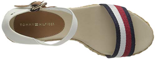 Tommy Hilfiger Elba 79D, Sandalias con cua Tipo Alpargatas Mujer, Crudo, 37 EU