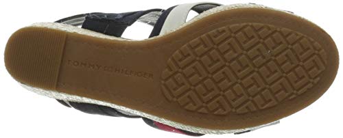 Tommy Hilfiger Elena 101D, Sandalias con cua Tipo Alpargatas Mujer, RWB, 38.5 EU