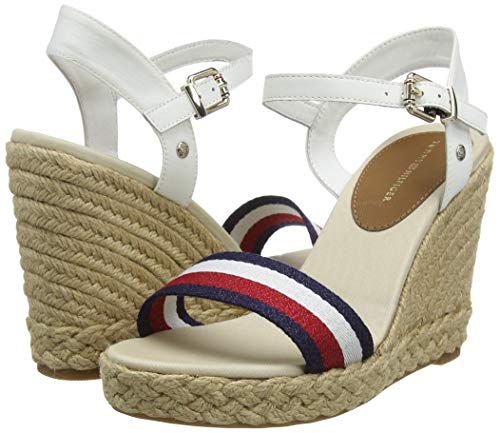 Tommy Hilfiger Elena 97D, Sandalias con cua Tipo Alpargatas Mujer, Crudo, 36 EU