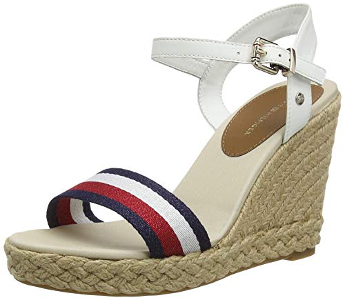 Tommy Hilfiger Elena 97D, Sandalias con cua Tipo Alpargatas Mujer, Crudo, 36 EU