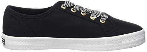 Tommy Hilfiger Essential Nautical Sneaker, Zapatillas Mujer, Negro (Black Bds), 39 EU