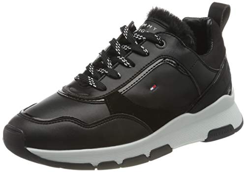 Tommy Hilfiger Fiona 9cw, Sneakers Mujer, Negro, 38 EU