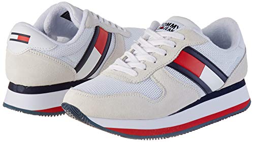 Tommy Hilfiger Flatform Runner Colour Sneaker, Zapatillas Mujer, Rojo (RWB 0kp), 41 EU