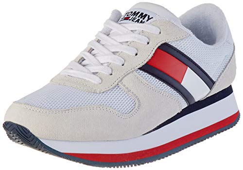 Tommy Hilfiger Flatform Runner Colour Sneaker, Zapatillas Mujer, Rojo (RWB 0kp), 41 EU