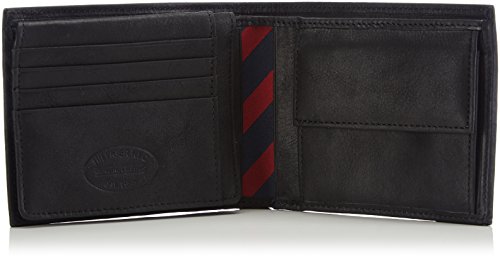 Tommy Hilfiger Johnson CC Flap and Coin Pocket, Cartera Hombre^Mujer, Black, OS