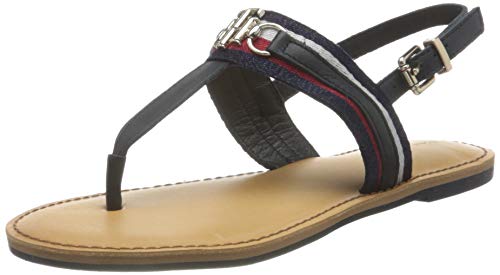 Tommy Hilfiger Leanne 3C, Sandalias Planas Mujer, Cielo del Desierto, 37 EU