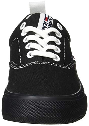 Tommy Hilfiger LowCut Essential Sneaker, Zapatillas Mujer, Negro (Black Bds), 39 EU
