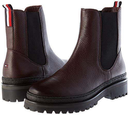 Tommy Hilfiger North 8a, Botas Cortas al Tobillo Mujer, Rojo, 40 EU