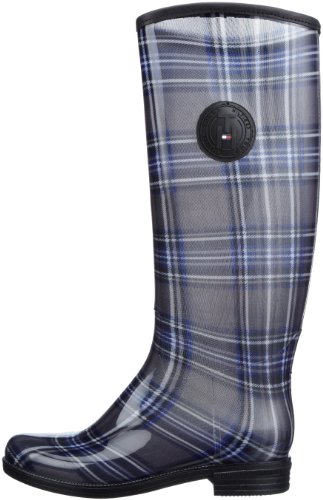 Tommy Hilfiger OXBRIDGE 3 - Botas de Agua de Goma Mujer, Color Gris, Talla 39