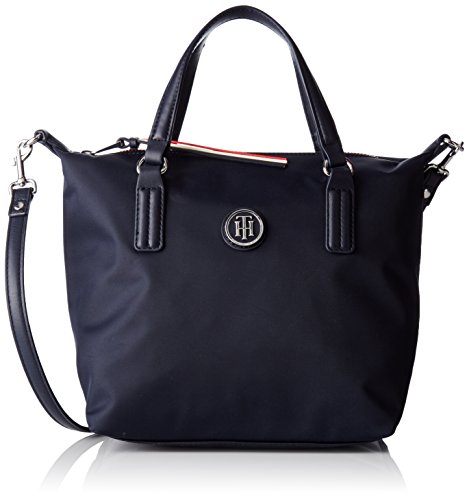 Tommy Hilfiger Poppy Small Tote, Bolso totes para Mujer, Azul (Tommy Navy), 23x15x22 cm (W x H x L)