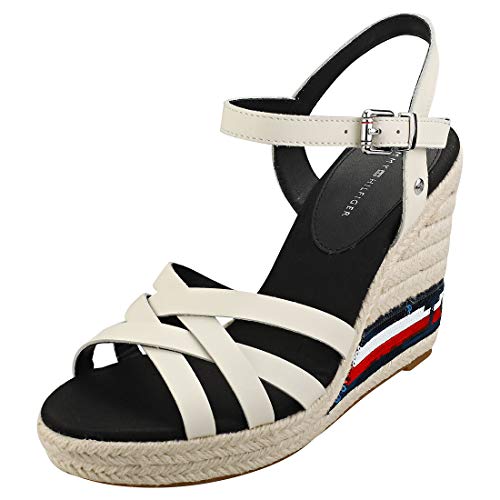 Tommy Hilfiger Sequins High Wedge Mujeres Sandalias Cuña Ivory - 37 EU