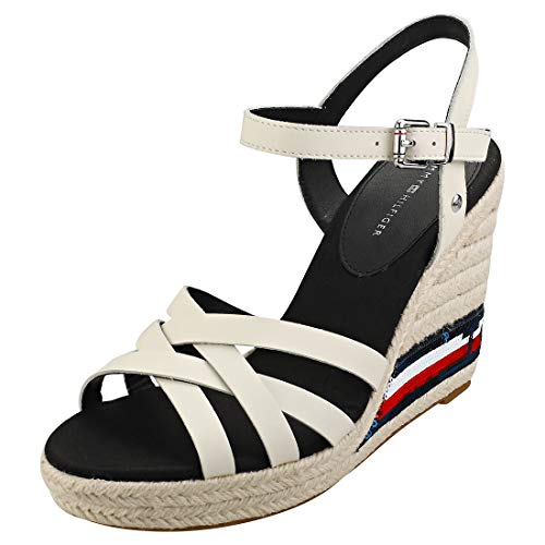 Tommy Hilfiger Sequins High Wedge Mujeres Sandalias Cuña Ivory - 41 EU