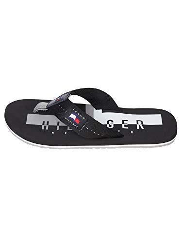 Tommy Hilfiger Simon 33D, Chanclas Hombre, Black, 42 EU