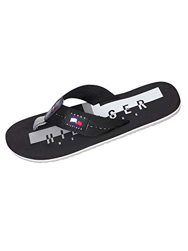 Tommy Hilfiger Simon 33D, Chanclas Hombre, Black, 42 EU