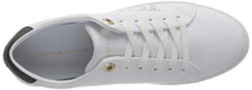 Tommy Hilfiger, TH Iconic Cupsole Sneaker Mujer, Blanco, 36.5 EU