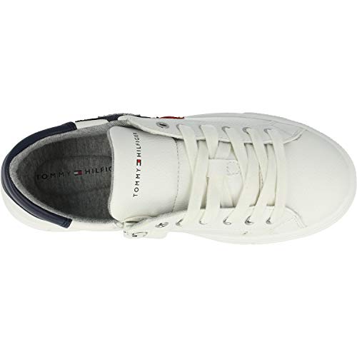 Tommy Hilfiger Trainer Blanco/Azul Eco Cuero 38 EU