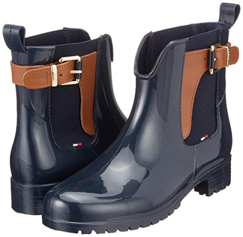 Tommy Hiliger O1285XLEY 2Z2, Botas de Estar por Casa para Mujer, Azul (Midnight), 40