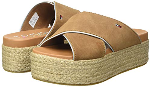 Tommy Jeans Angela 1B1, Sandalias con cua Tipo Alpargatas Mujer, Coñac de Verano, 38 EU