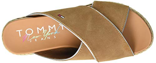 Tommy Jeans Angela 1B1, Sandalias con cua Tipo Alpargatas Mujer, Coñac de Verano, 38 EU