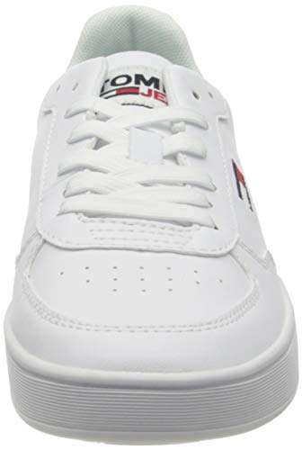Tommy Jeans Cupsole Sneaker Mujer, Blanco, 41.5 EU