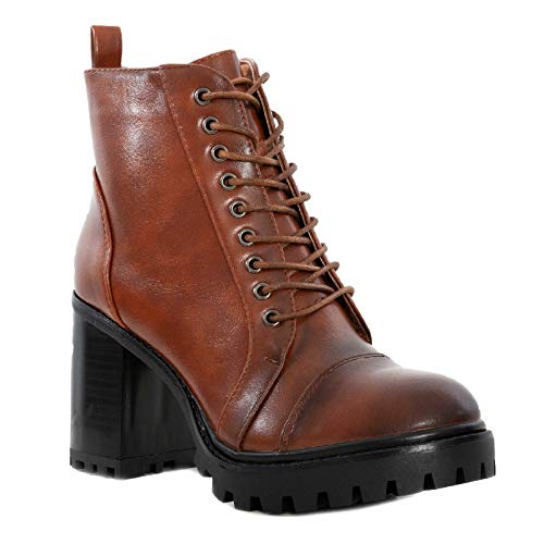 Toocool 21665-26 - Zapatos de Mujer con Cordones parisinos Marrón Size: 41 EU