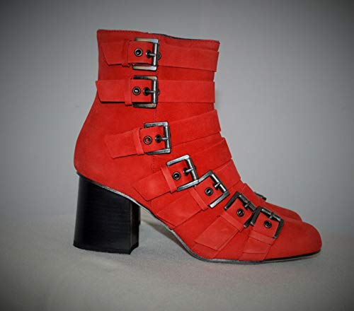 Topshop ROJO - Botines para mujer, color Rojo, talla 37 EU