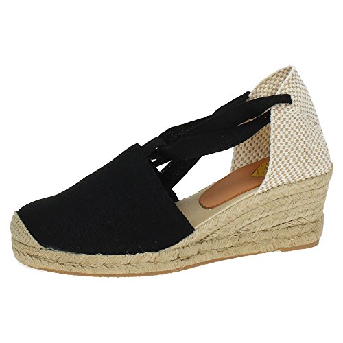 TORRES 5000 VALENCIANAS Negras Mujer Alpargatas Negro 36