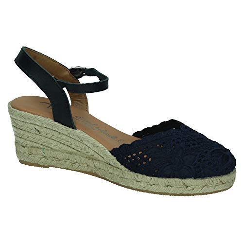 TORRES 5004 Zapatilla DE Encaje Mujer Alpargatas Marino 38